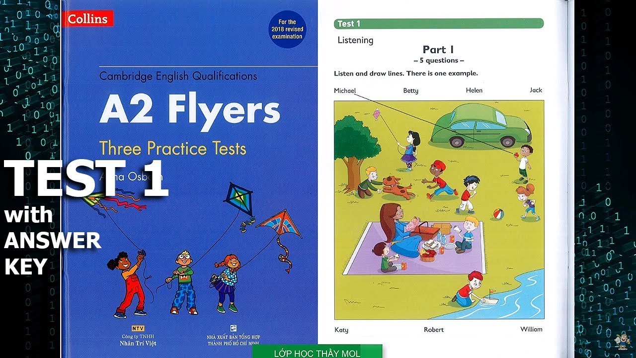Flyers COLLINS Three Practice Tests - Listening Test 1 | Lớp Học Thầy Mol