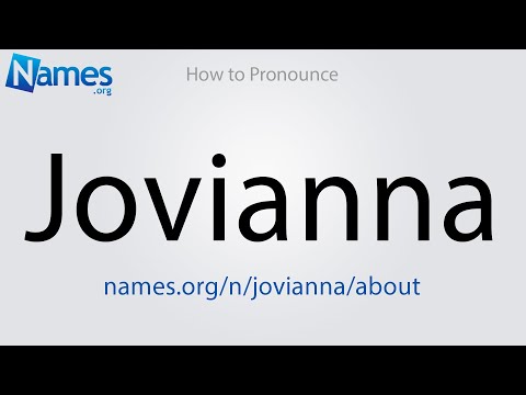 How to Pronounce Jovianna