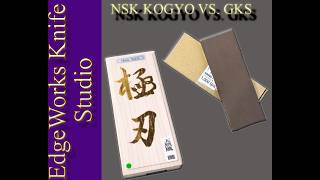 Grind Knife Sharpening 120 grit vs. NSK Kogyo Oboro Knife 200 grit resin bonded diamond stones #gks
