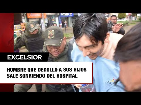 Hombre que degolló a sus dos hijos sale sonriendo del hospital