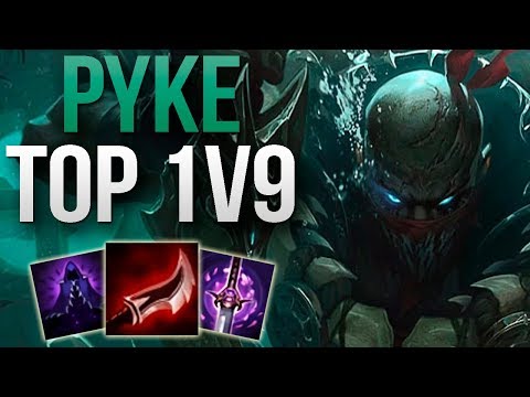 PYKE TOP INSANE 1V9 GAMEPLAY | CHALLENGER PYKE TOP GAMEPLAY | Patch 9.4 S9