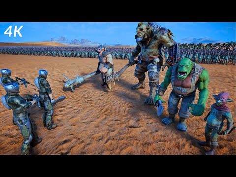 I USED ELITE FEMALE CYBER SOLDIERS TO STOP ALLIED EVIL ARMY - WARHAMMER 40K - UEBS 2