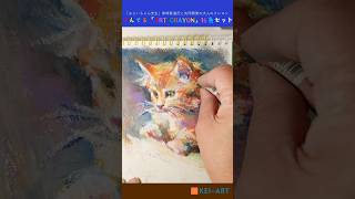 【クレヨン画】柴崎先生のアートクレヨンで猫ちゃんを描いてみた【試してみた】