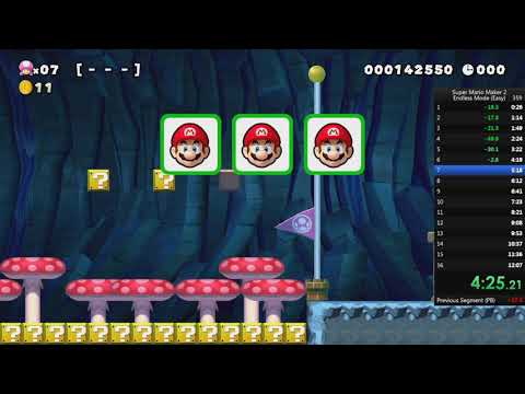 [Current PB] 11m36 - Super Mario Maker 2 Endless Mode (Easy)