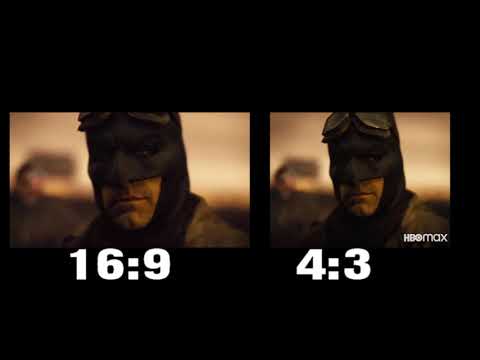 Zack Snyder's Justice League aspect ratio comparison 16:9 / 4:3