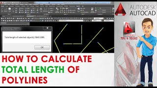 How to Calculate Multiple Polylines Total Length easily...