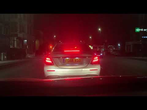 Night beauty of London. A journey from Stratford to Stepney Green.