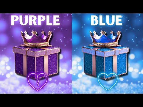 Choose your gift 😍🤢🎁|| 2 gift box challenge 😜 Purple vs Blue #wouldyourather