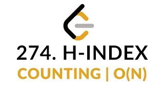 YouTube video '274. H-Index |  Counting | O(N) | Leetcode'
