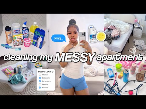 EXTREME APARTMENT DEEP CLEAN ♡ organizing, restock, laundry, declutter
