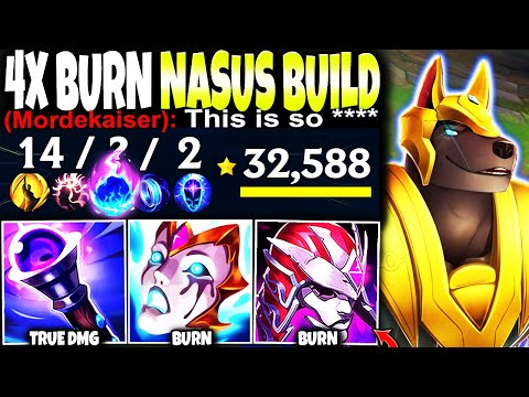 I made Mordekaiser TILTED with my 4X BURN NASUS TOP BUILD (Literally no chance) 🔥