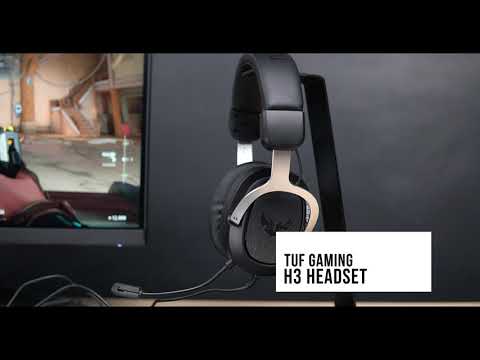 Žaidimų ausinės Asus TUF H3, 50 mm ASUS Essence driver/7.1 Virtual Surround Sound/Lightweight Comfort 294g/Stainless-steel headand /Full Compatibility video