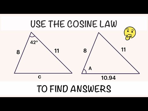 Using the Cosine law to solve questions