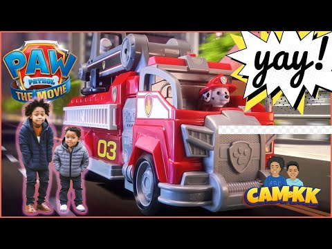 PAW Patrol, Marshall's Transforming Movie City Fire Truck| Videos for kids | Toy Review