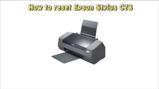 Reset Epson C78 Waste Ink Pad Counter