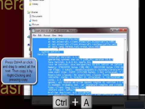 Minecrafthelp Tutorial 1 2 Crash Report
