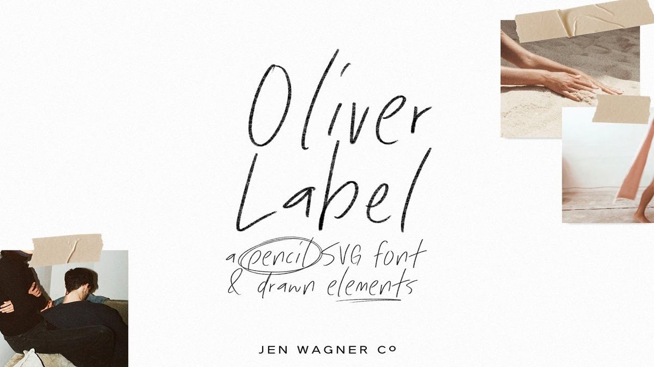 Oliver Label | A Pencil Textured SVG Font Free Download
