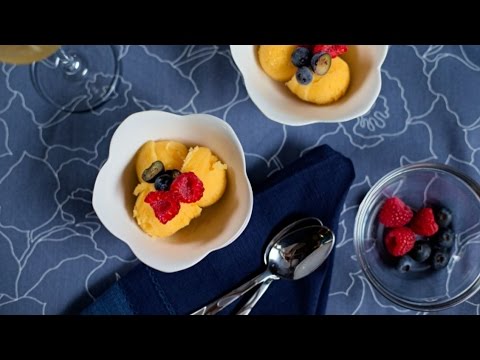 How to Make the Tastiest Peach Champagne Sorbet | Sorbet Recipe