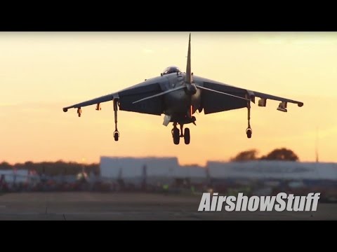 USMC AV-8B Harrier II+ Twilight Demo "From the Taxiway" - EAA AirVenture Oshkosh 2015
