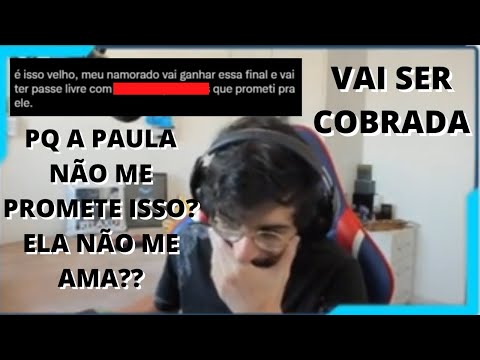 revolta se pergunta se Paula não ama ele depois de ver isso