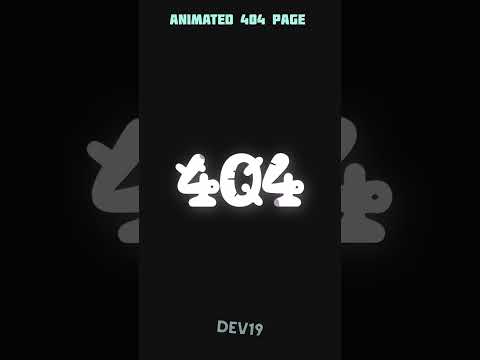 404 Page Animation using HTML CSS | #coding #viral #trending #design #719 #css #html