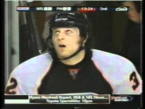 Riley Cote Levels Mike Komisarek