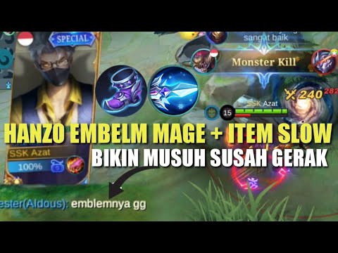 HANZO EMBLEM MAGE+ITEM ICE QUEEN WAND|BIKIN MUSUH SLOW SAMPE SUSAH GERAK|MOBILE LEGEND NEW META 2022