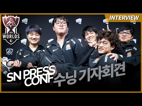 TES vs SN semifinals: Suning Press Conference, SwordArt on hugging Karsa, Huanfeng | Worlds 2020