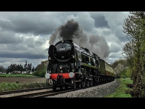 34052 'Lord Dowding' Over Chirk Bank - The Welsh Borders - 2018