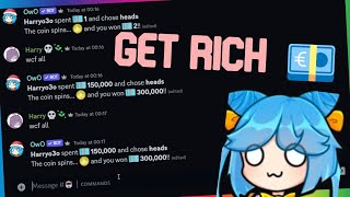 OwO bot coinflip hack/trick to get rich!