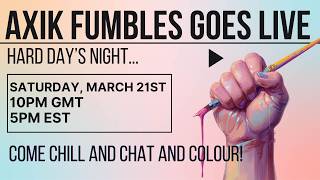 LIVESTREAM - IT'S BEEN A WONKY WEEK -  join me for a spot of chat and colouring!