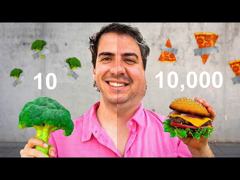Un día comiendo 10,000 Calorías VS 10 Calorías