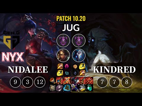 GEN Nyx Nidalee vs Kindred Jungle - KR Patch 10.20