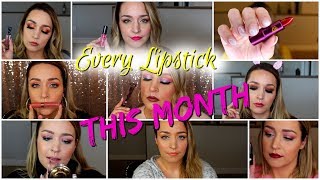 EVERY LIPSTICK I WORE IN JANUARY! ~ Lip Swatch 2019 Colourpop MAC Nars