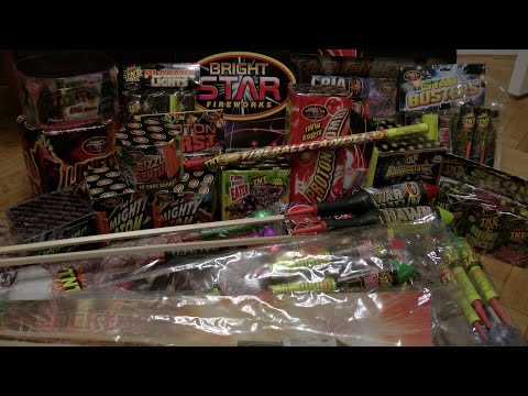 My 2014 Fireworks Display Stash/Unboxing | TNT, Bright Star & Weco | In 1080p HD