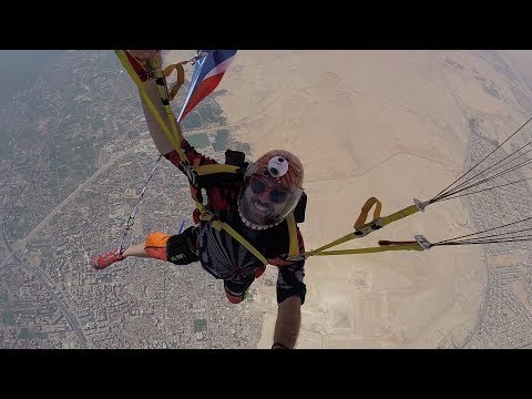 360 Video - Skydive over the Egyptian Pyramids 1