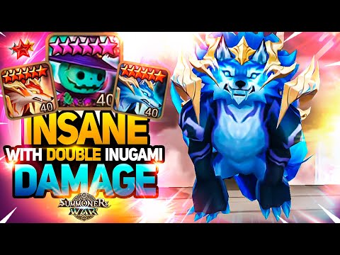 CRAZY DAMAGE DUSKY and FAST DOUBLE INUGAMI - Summoners War