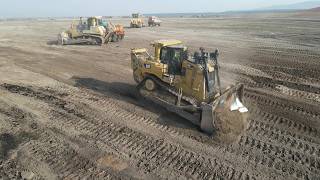Cat D9T Bulldozers Leveling Huge Old Mine for Rehabilitation | Amazing Operator Skills - 4K Drone