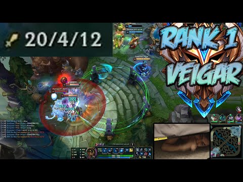 RANK 1 VEIGAR GETS 20 KILLS IN CHALLENGER GAME