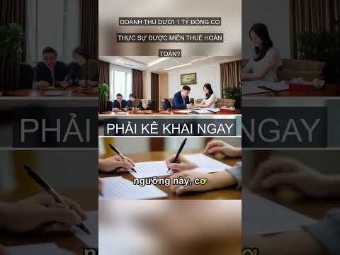 [Chi tiết] Doanh thu duoi 1 ty co thuc su duoc mien thue #Shorts