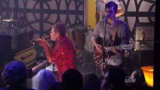 White Rabbits Live Performing Percussion Gun on Jimmy Kimmel 11 3 09