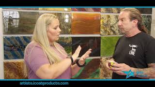 How does epoxy affect water color paintings?