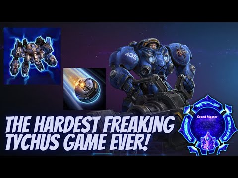 Tychus Odin - The HARDEST FREAKING TYCHUS GAME EVER - Grandmaster Storm League