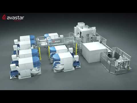 Fully automated big CNC machining layout with ABB robots and Bosch pallet system