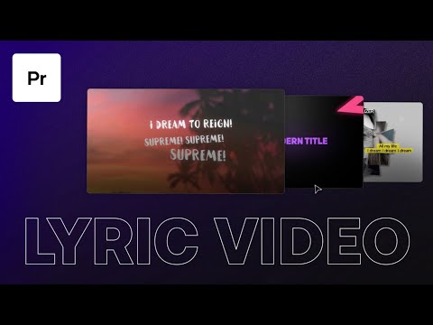How To Easily Create A Lyric Video in Premiere Pro