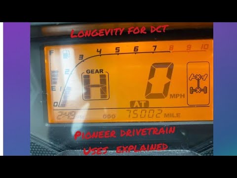 How to make a Honda  DCT last and Pioneer drivetrain and modes explained. Turf mode, high vs low etc