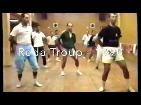 Reda Troupe Training boys with Mr Mahmoud Reda 1990
