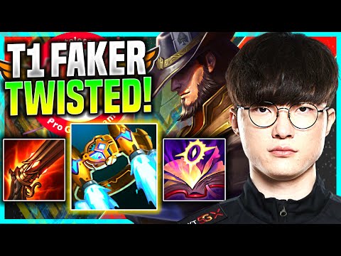 FAKER PERFECT GAME WITH TWISTED FATE! - T1 Faker Plays Twisted Fate Mid vs Ahri! | Preseason 11