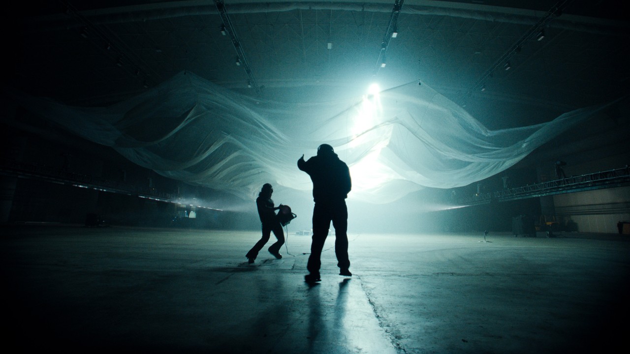 under the fabric