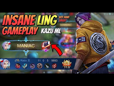 || MLBB || Maniac!!! Fast hand perfect ling gameplay!